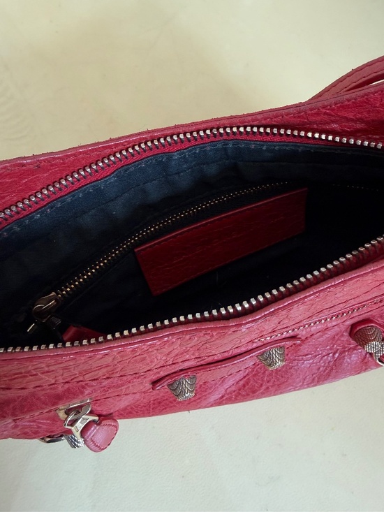 Balenciaga Handbags - Red Leather Mini City Crossbody Bag